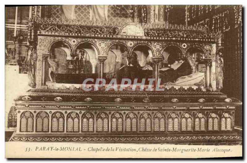 Old Postcard Paray Monial Chapel of the Holy Hunting Visitation Margaret Alac...