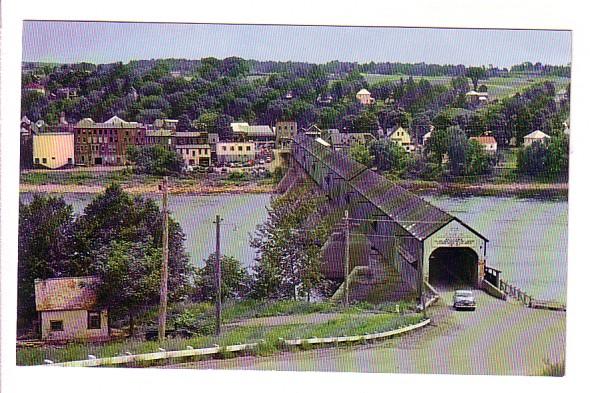 Longest Covered Bridge in the World, Hartland, 50's Car, New Brunswick, Lewis...