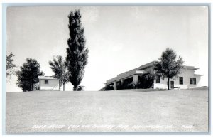 Washington Dubuque IA Postcard RPPC Photo Club House Golf And Country Club 1946