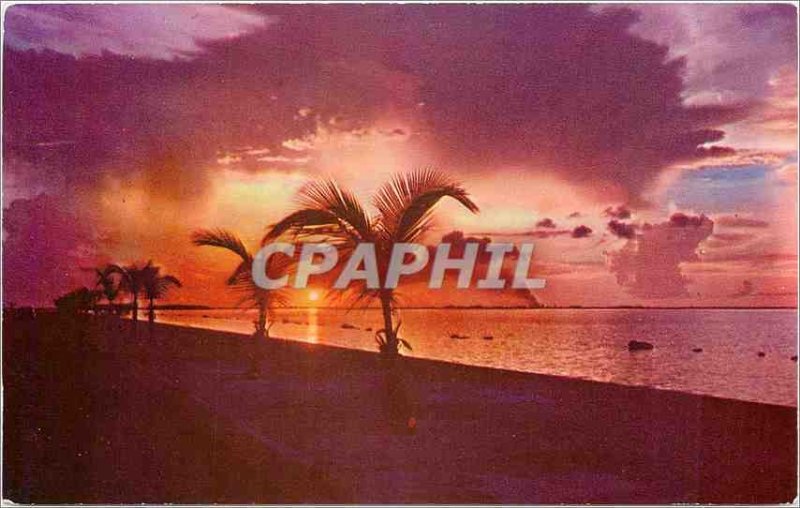 Old Postcard A Beautiful Sunset in Florida