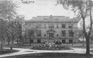 G14/ Hammond Indiana RPPC Postcard c1910 Library Building