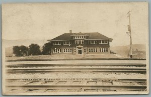 WOODLAWN PA JOHN & LAUGHLIN OFFICE RAILROAD ANTIQUE REAL PHOTO POSTCARD RPPC