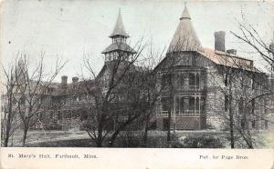 B70/ Faribault Minnesota Mn Postcard 1908 St Mary's Hall Page Brothers