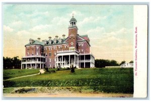 c1905 St. Vincent Hospital Worcester Massachusetts MA Unposted Antique Postcard