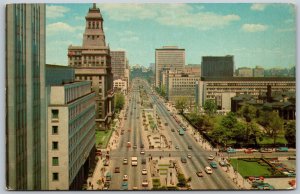 Vtg Toronto Canada University Avenue Street View 1960s Unused Chrome Postcard