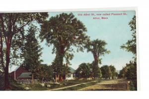 P783 old card athol mass pleasant street scene dirt road