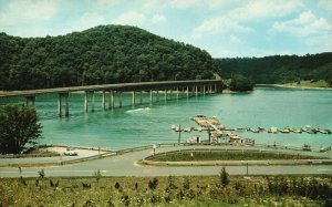 Vintage Postcard Youghiogheny Reservoir and Bridge Somerfield Pennsylvania PA