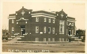 KS, Caldwell, Kansas, Methodist Episcopal Church, Pearce, RPPC