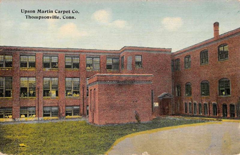 Thompsonville Connectict Upson Martin Carpet Co Antique Postcard K72888