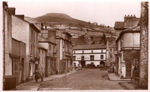 Crickhowell High Street Bicycle Bear Hotel Welsh Real Photo Old Postcard
