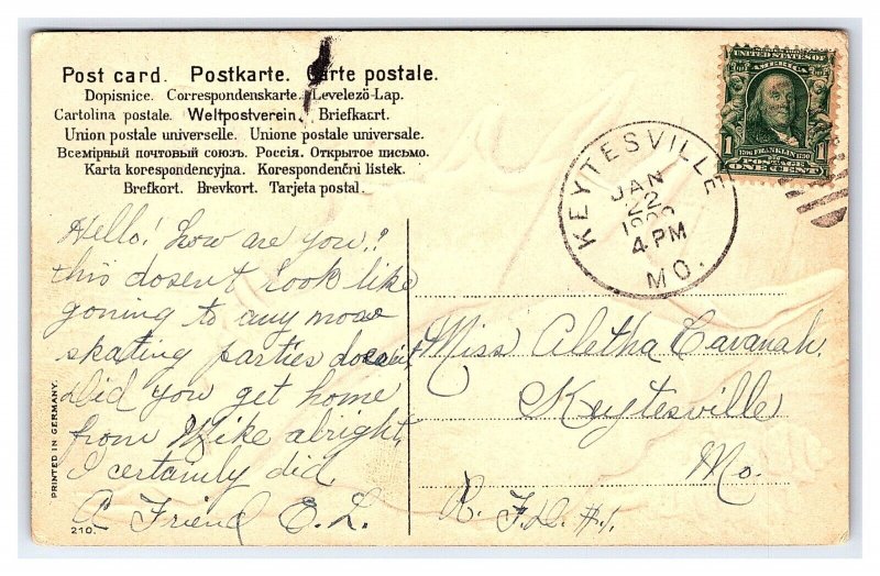 Greetings From Keytesville Mo. Missouri c1909 Postcard Sea Shells