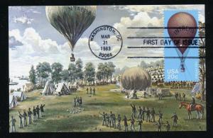 US 2032 Intrepid Balloon on Berkeley Plantation Postcard