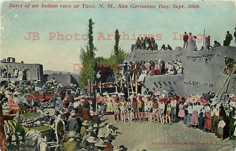NM, Taos, New Mexico, San Geronimo Day Native American Indian Race