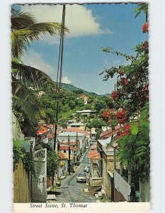 Postcard Street Scene, St. Thomas, Charlotte Amalie, U.S. Virgin Islands