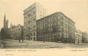 Tuck Postcard 2031 Albany NY, State & N. Pearl Streets, Ten Eyck Hotel Unposted