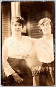 Springfield Ohio c1915 RPPC Real Photo Postcard Effie Peacock Severs & Millie