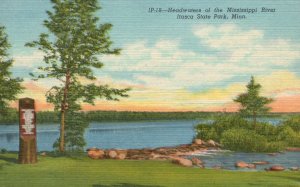 Vintage Postcard Headwaters Of The Mississippi River Itasca State Park Minnesota