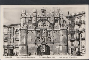 Spain Postcard - Burgos Arch and Gate of Saint Mary   RS9527