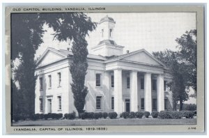 Vandalia Illinois Postcard Old Capitol Building Exterior c1940 Vintage Unposted