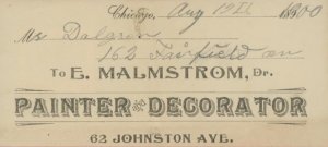 1900 CHICAGO IL E. MALMSTROM DR PAINTER AND DECORATOR STATEMENT 31-13