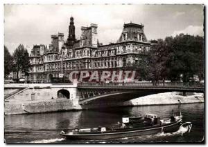 4 Paris - Hotel de Ville - 1882 - and the Pont d & # 39Arcole Old Postcard