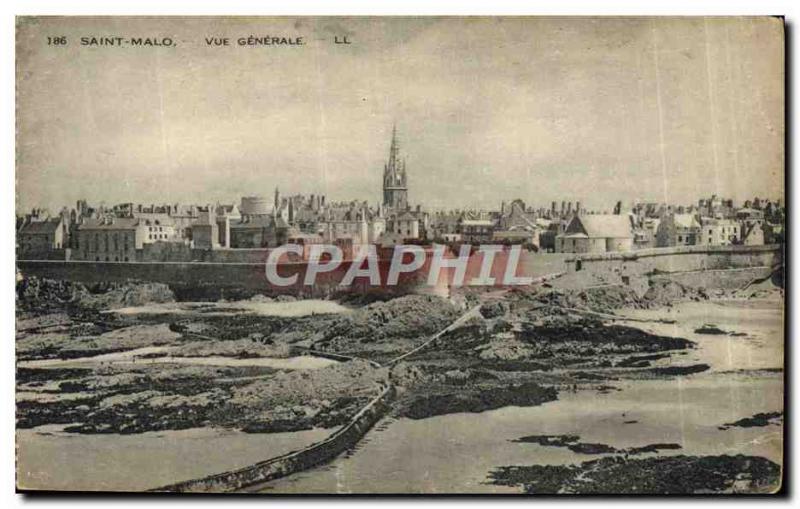 Postcard Old Saint Malo General view