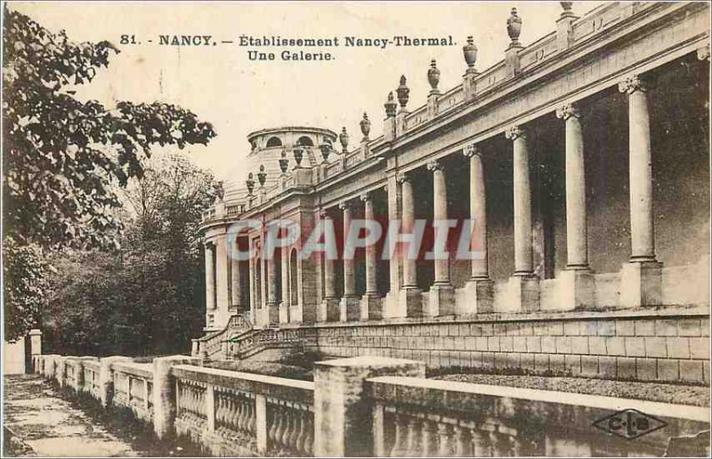 Postcard Old Nancy Nancy Thermal Establishment A Gallery