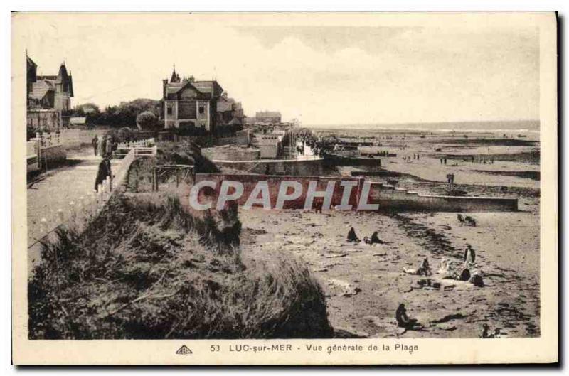 Old Postcard Luc Sur Mer Vue Generale de la Plage