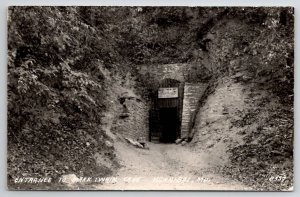 Hannibal MO RPPC Entrance To Mark Twain Cave Photo Postcard V27