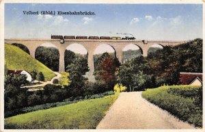 Velbert Germany 1931 Postcard Eisenbahnbrucke Train Crossing Bridge