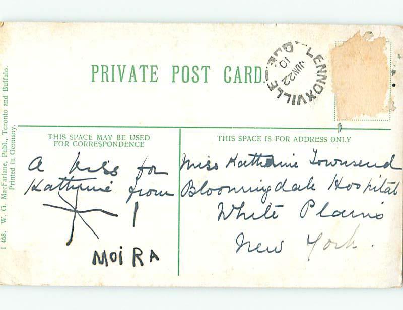 Divided-Back TOWN VIEW SCENE Montreal Quebec QC o0906