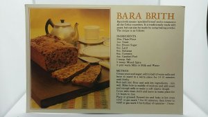 Large Vintage Postcard Bara Brith Speckled Bread Recipe Postcard