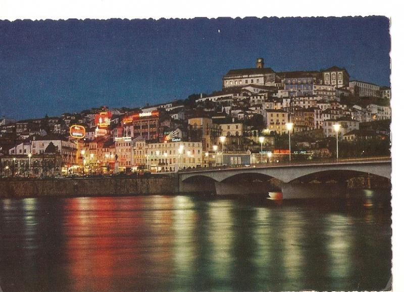 Postal 034682 : Coimbra. Vista parcial de noite