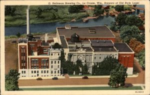 La Crosse WI Wisconsin Heileman Brewing CO Birdseye View Vintage Postcard