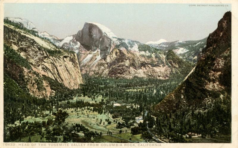 CA - Yosemite National Park. Head of Yosemite Valley from Columbia Rock