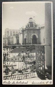 Mint Ecuador Real Picture Postcard RPPC Quito The Cathedral View