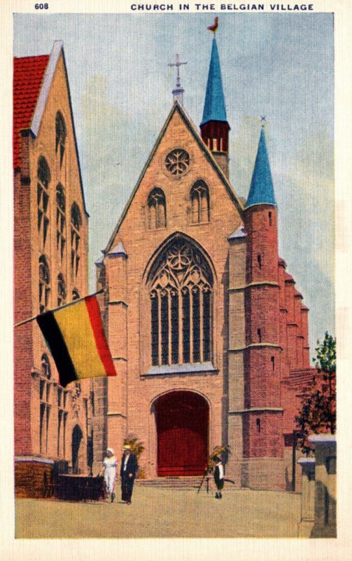 1933 Chicago World's Fair Church In The Belgian Village