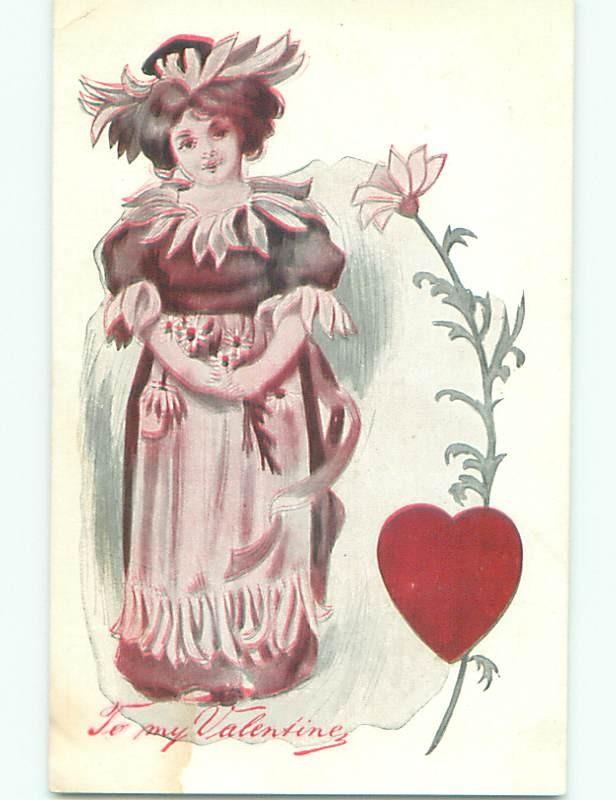 Divided-Back VALENTINE DAY SCENE Great Postcard W7944