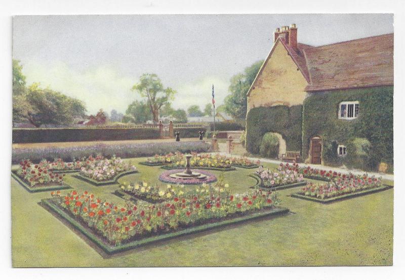 UK England Sulgrave Manor Rose Garden George Washington Ancestry Vtg Postcard