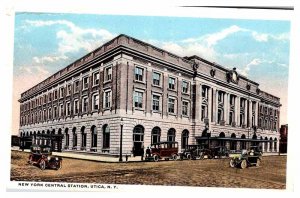 Postcard TRAIN STATION SCENE Utica New York NY AU9661