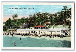 c1930's Bathing Scene The New Bath House Onset Massachusetts MA Postcard