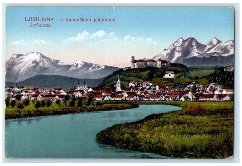 c1910 Mountains View Kamniske Planina Ljubljana Slovenia Antique Postcard