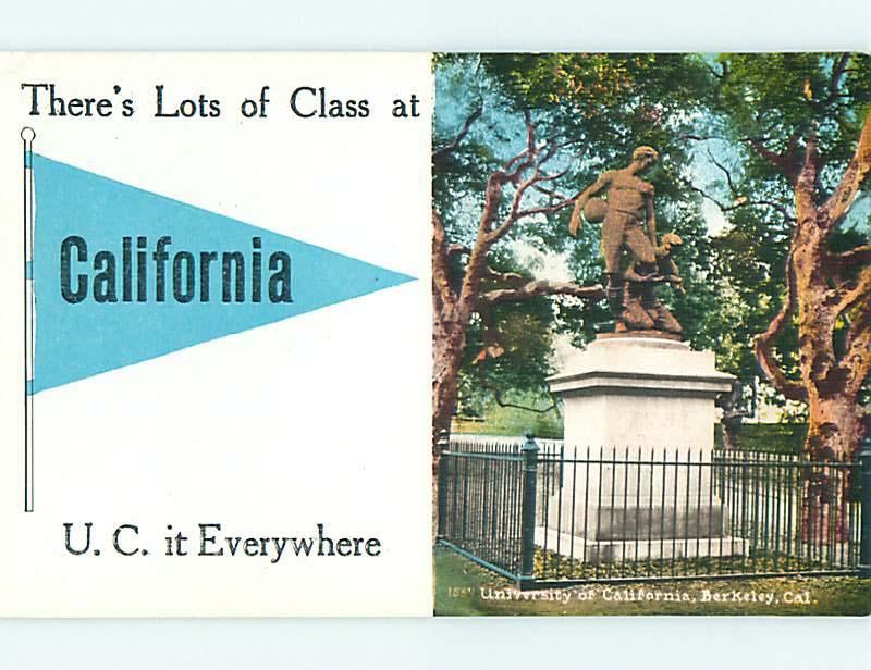 Unused Divided-Back STATUE AT UNIVERSITY OF CALIFORNIA Berkeley CA t5479@