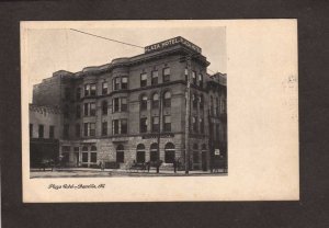 IL Plaza Hotel Danville Illinois Vintage UDB Postcard