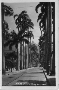 Rio De Janeiro Brazil 1930s RPPC Real Photo Postcard Rua Paysandu