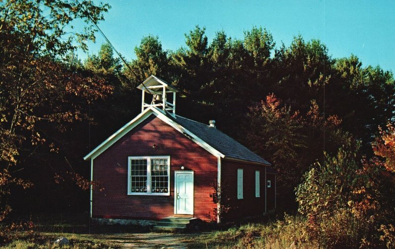 Vintage Postcard The Little Red School House Vermont Pub Forward's Color Prod.