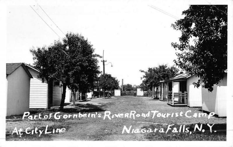 Niagara Falls New York Gornbeins Tourist Camp Real Photo Antique Postcard K48229