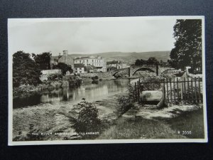 Cymru Denbighshire LLANRWST River & Bridge c1950s RP Postcard by Valentine