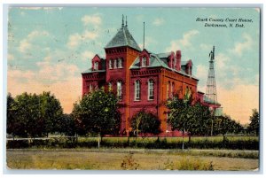 1911 Stark County Court House Building Dickinson North Dakota Vintage Postcard