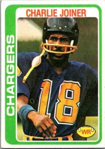 1978 Topps Football Card Charley Joiner San Diego Chargers sk7156